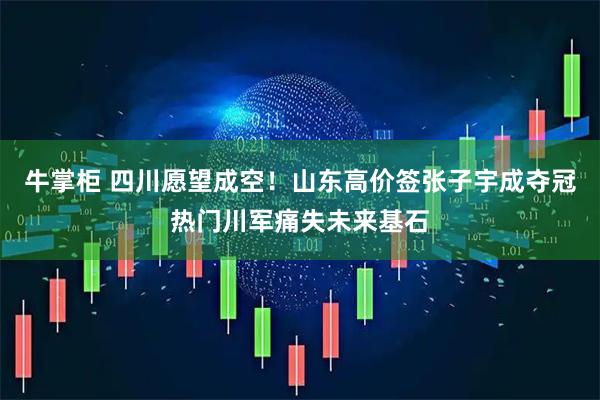 牛掌柜 四川愿望成空！山东高价签张子宇成夺冠热门川军痛失未来基石