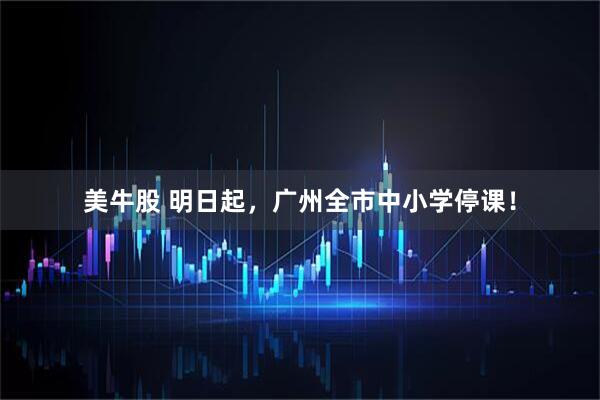美牛股 明日起，广州全市中小学停课！